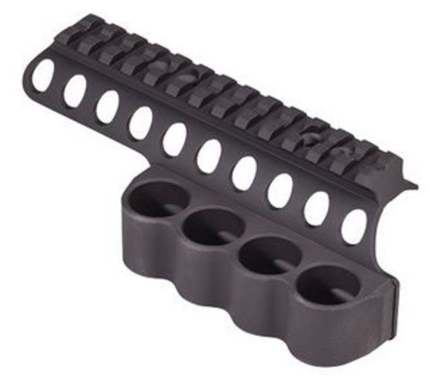 Mesa Tactical SureShell Aluminum Carrier and Rail Mossberg Model 930 Mossberg Model 990 AfterShock Mossberg Model 940 4-Shell 12 Gauge 5 in Black - Mesa Tactical