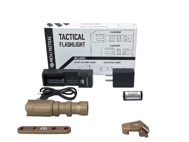 Meta Tactical Flashlight Kit w/  Battery Body Tan - Meta Tactical