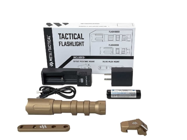 Meta Tactical Flashlight Kit w/  Battery Body Tan - Meta Tactical