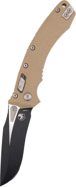 Microtech Amphibian Ram-Lok Black STD G-10 3.875in Folding Knife Tan