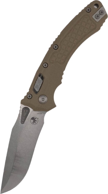 Microtech Amphibian - Ram-Lok S/E Frag G-10 Stonewash Standard 3.875in Folding Knife Tan - Microtech