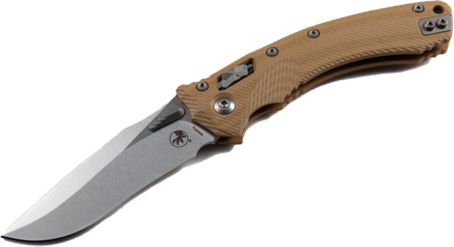 Microtech Amphibian Ram Lok STW STD Fluted 3.875in Folding Knife Tan - Microtech