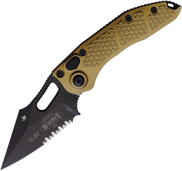 Microtech Auto Stitch Button Lock Tan MCT - Microtech