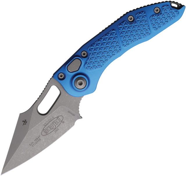 Microtech Auto Stitch S/E Button Lock Bl MCT - Microtech Knives
