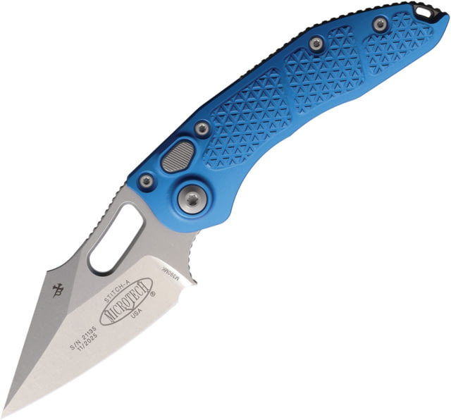 Microtech Auto Stitch S/E Button Lock Bl MCT - Microtech Knives