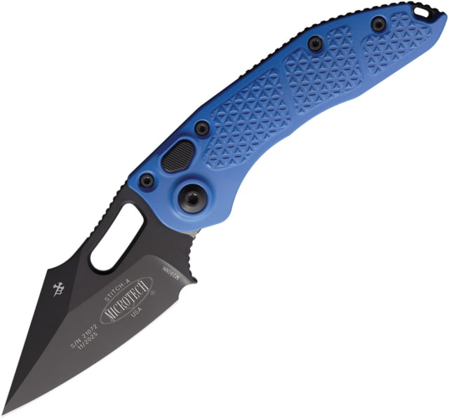 Microtech Auto Stitch S/E Button Lock Bl MCT - Microtech