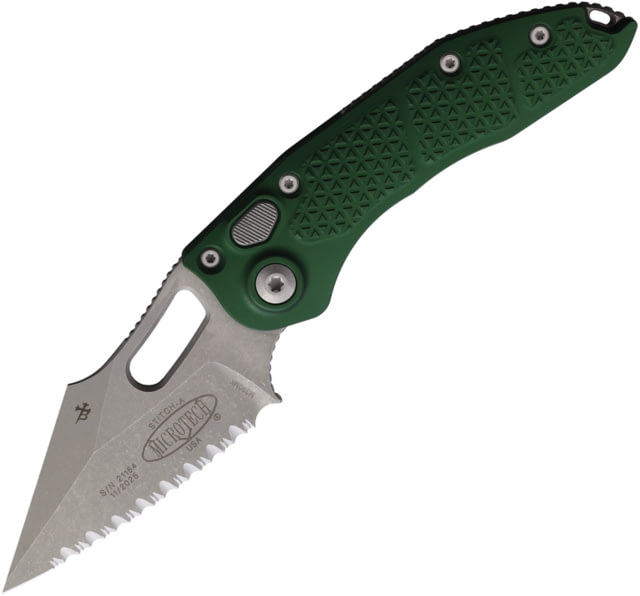 Microtech Auto Stitch S/E Button Lock Em MCT - Microtech Knives