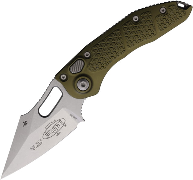 Microtech Auto Stitch S/E Button Lock OD MCT - Microtech Knives