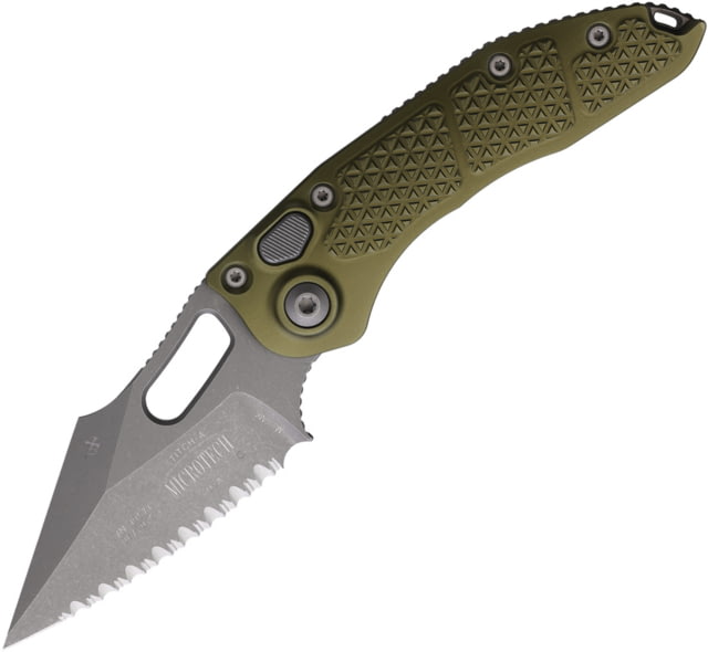 Microtech Auto Stitch S/E Button Lock OD MCT - Microtech Knives