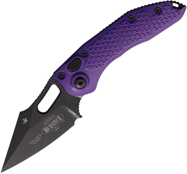 Microtech Auto Stitch S/E Button Lock Pl MCT - Microtech Knives