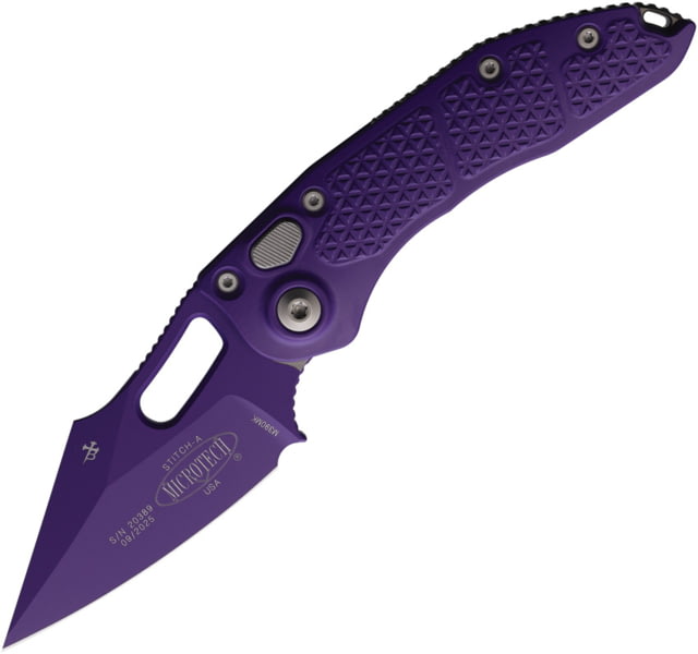 Microtech Auto Stitch S/E Button Lock Pu MCT - Microtech
