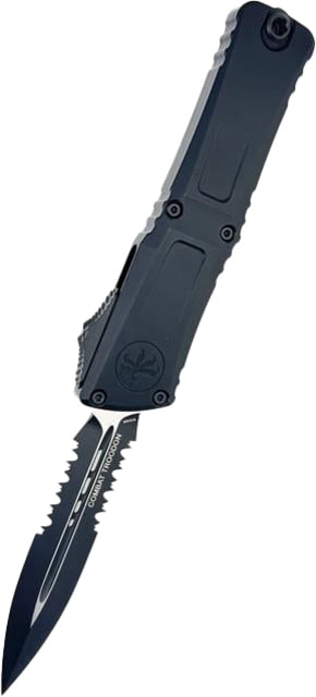 Microtech Combat Troodon D/E Gen III Tactical Partial Serrated 4in Folding Knife Black - Microtech