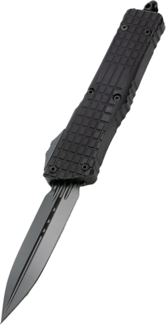Microtech Combat Troodon Delta Frag Shadow Fluted DLC Hareware Nickel Boron Internals 3.8in Folding Knife Black - Microtech