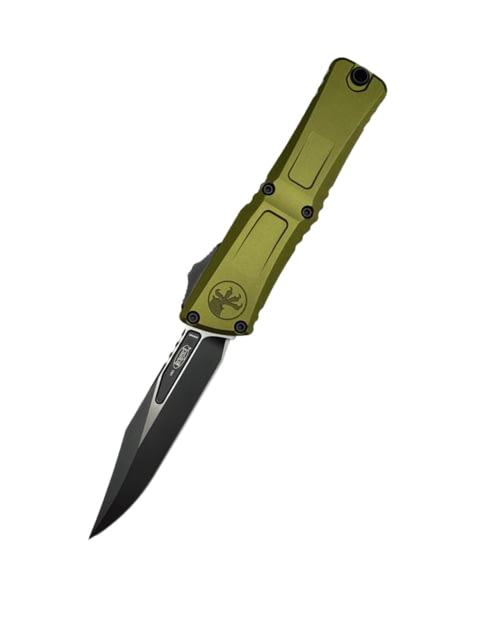 Microtech Combat Troodon Gen III Bowie Black Standard 4in Automatic Folding Knife OD Green/Black - Microtech Knives