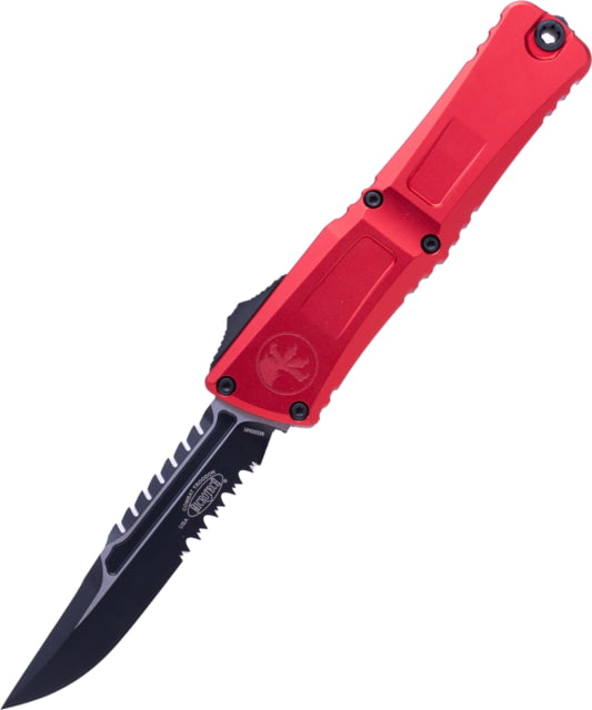 Microtech Combat Troodon Gen III Interceptor Part Serrate Signature Series 4in Folding Knife Black Red - Microtech