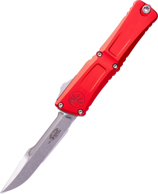 Microtech Combat Troodon Gen III Interceptor Signature Series Standard 4in Folding Knife Red Stonewash - Microtech