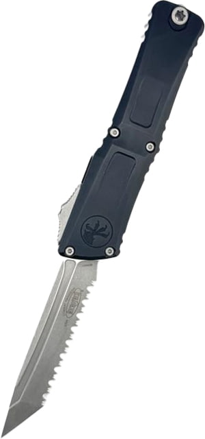 Microtech Combat Troodon Gen III T/E Apocalyptic Full Serrated 4in Folding Knife Black