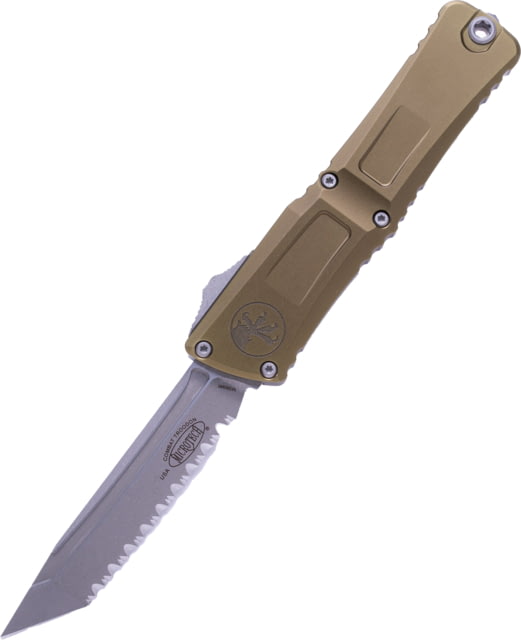 Microtech Combat Troodon Gen III T/E Apocalyptic Full Serrated 4in Folding Knife Od Green - Microtech