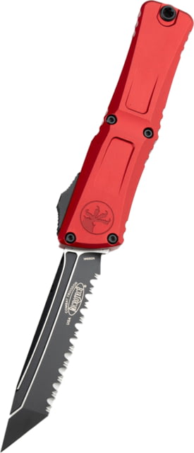 Microtech Combat Troodon Gen III T/E Full Serrated 4in Folding Knife Red - Microtech