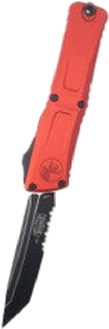 Microtech Combat Troodon Gen III T/E Red Partial Serrated 4in Folding Knife Red - Microtech