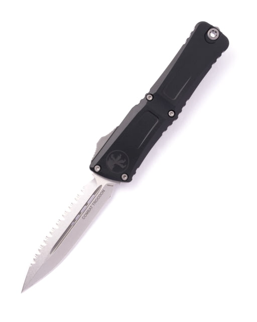 Microtech Combat Troodon LT D/E Stonewash Standard 4in Automatic Folding Knife OTF - Microtech