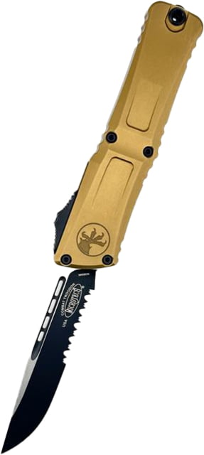 Microtech Combat Troodon S/E Gen III Partial Serrated 4in Folding Knife Tan - Microtech