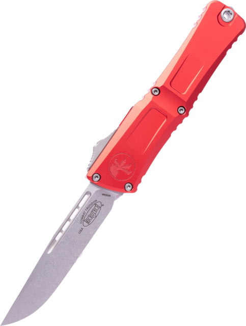 Microtech Combat Troodon S/E Gen III Standard 4in Folding Knife Red Stonewash - Microtech