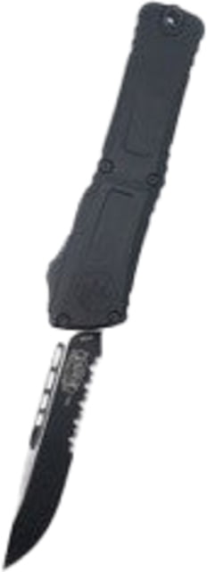 Microtech Combat Troodon S/E Gen III Tactical Partial Serrated 4in Folding Knife Black - Microtech