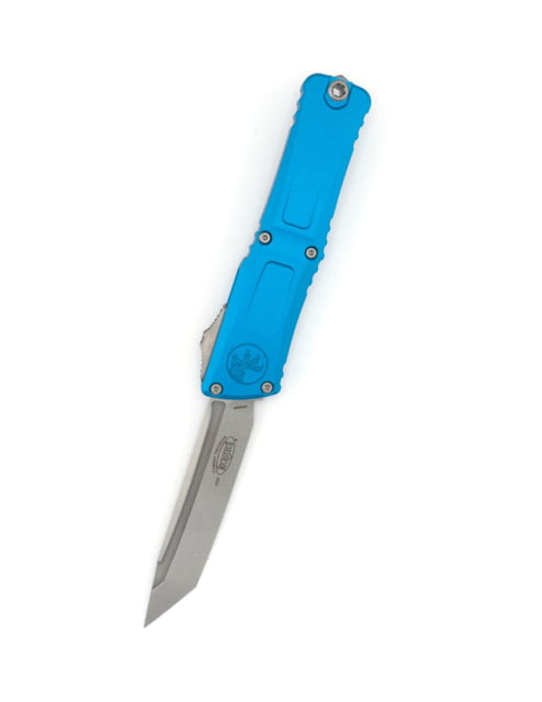 Microtech Combat Troodon T/E Gen III Stonewash Standard 4in Automatic Folding Knife OTF Blue - Microtech
