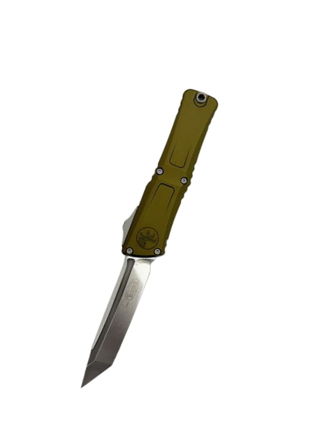 Microtech Combat Troodon T/E Gen III Stonewash Standard 4in Automatic Folding Knife OTF OD Green - Microtech