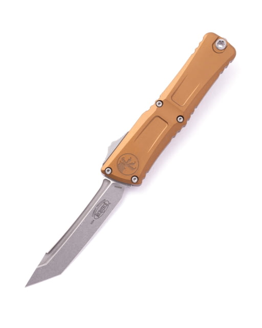 Microtech Combat Troodon T/E Gen III Stonewash Standard 4in Automatic Folding Knife OTF Tan - Microtech