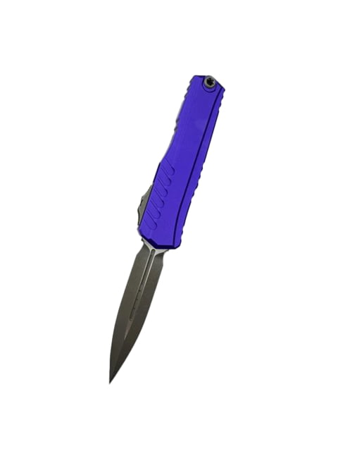 Microtech Cypher II D/E Apocalyptic Standard 3.55in Automatic Folding Knife OTF Purple - Microtech