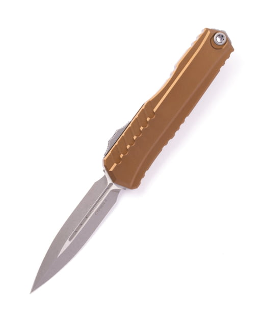 Microtech Cypher Ii D/E Apocalyptic Standard 4in Automatic Folding Knife Tan - Microtech