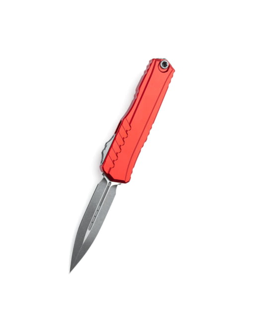 Microtech Cypher II D/E Apocalyptic Standard Automatic Folding Knife 3.55in M390MK Steel Red