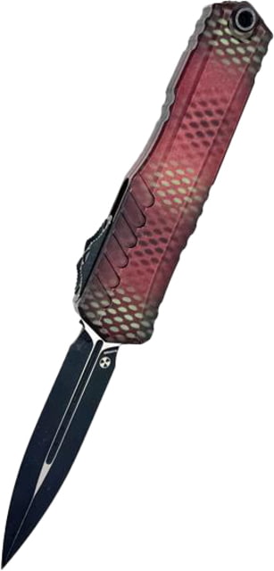Microtech Cypher II D/E Signature Series X-51 Standard 3.55in Folding Knife Red - Microtech