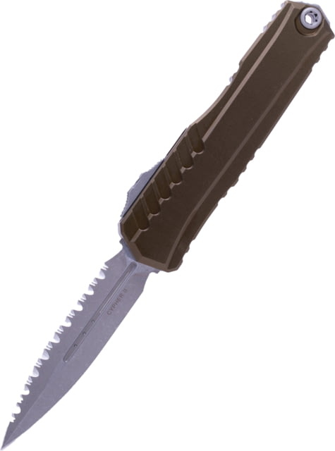 Microtech Cypher II D/E Standard 3.55in Folding Knife Od Green Apocalyptic - Microtech