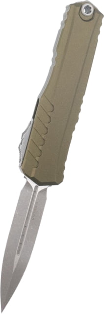 Microtech Cypher II D/E Stonewash Standard 3.55in Folding Knife Od Green Apocalyptic - Microtech