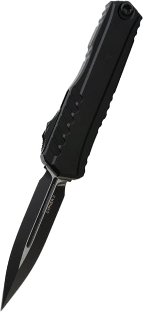 Microtech Cypher II D/E Tactical Standard 3.55in Folding Knife Black - Microtech
