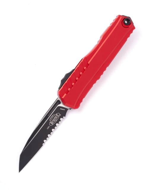 Microtech Cypher II S/E P/S Automatic Folding Knife 3.55in M390MK Steel Red/Black - Microtech