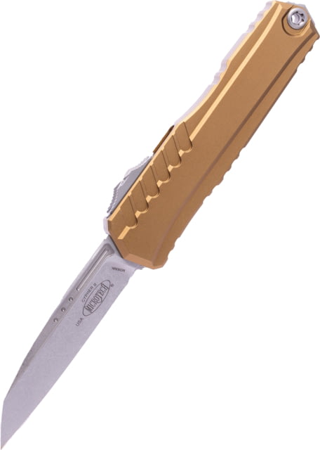 Microtech Cypher II S/E Standard 3.55in Folding Knife Tan Stonewash - Microtech