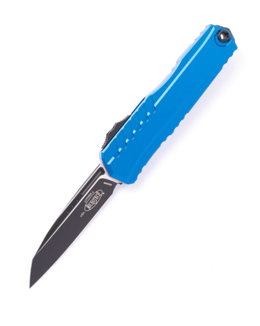 Microtech Cypher II S/E Standard Automatic Folding Knife 3.55in M390MK Steel Blue/Black - Microtech