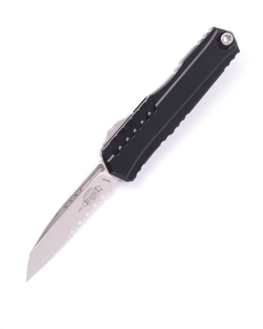 Microtech Cypher II S/E Stonewash Partial Serrated Automatic Folding Knife 3.55in M390MK Steel