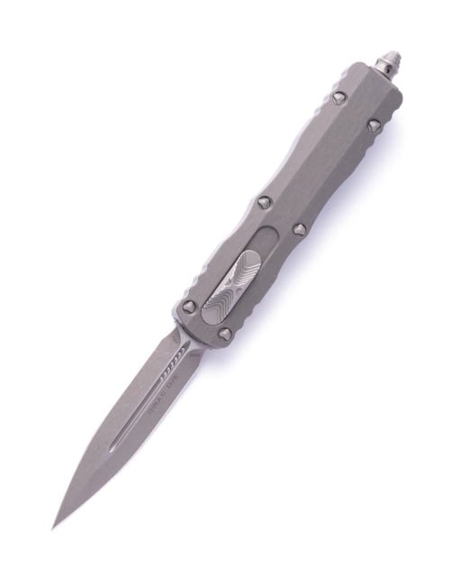 Microtech Dirac D/E Apocalyptic Standard 2.875in Automatic Folding Knife Double-Action OTF Natural Clear - Microtech