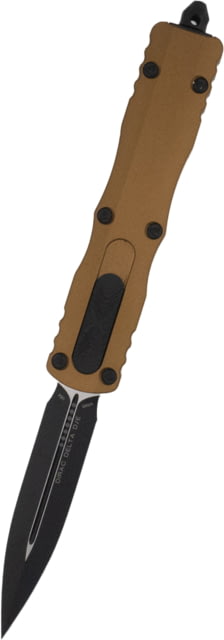Microtech Dirac Delta D/E Black Standard 3.75in Folding Knife Tan - Microtech