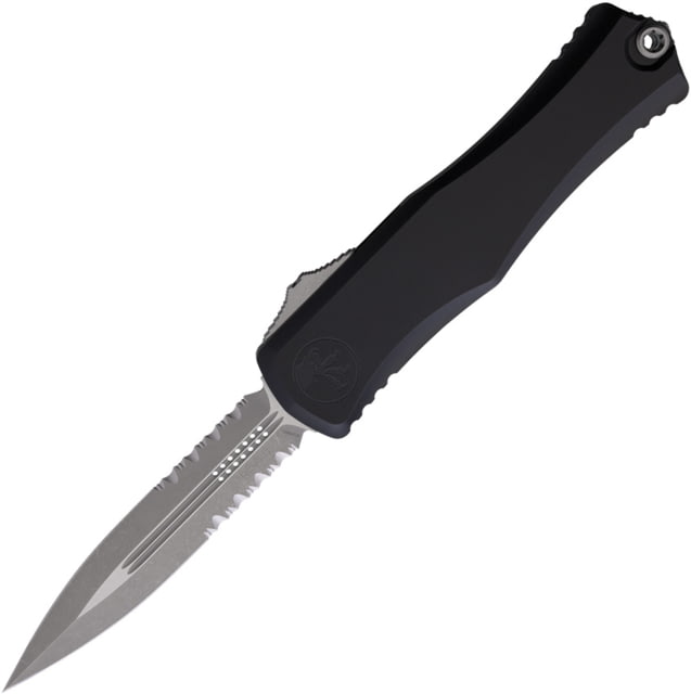 Microtech Hera II D/E Apocalyptic Partial Serrated 4.01in Folding Knife Black - Microtech