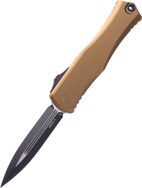Microtech Hera II D/E Black Standard 4.01in Folding Knife Od Green - Microtech