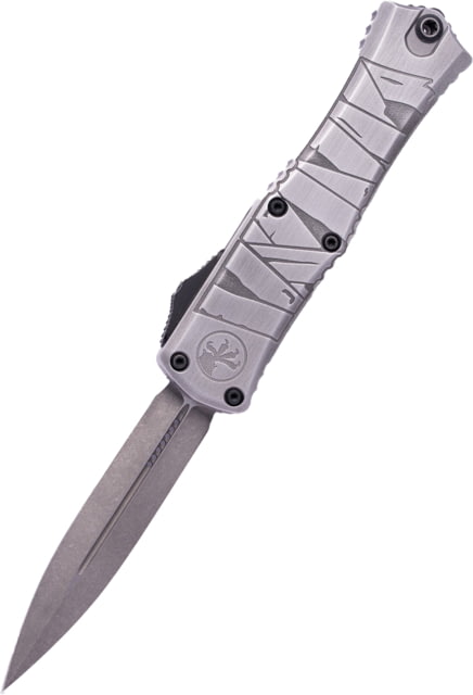 Microtech Hera II Mini D/E Signature Series Brushed Metal Standard 2.9in Folding Knife Mummy Wrap - Microtech