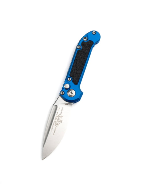 Microtech L.U.D.T. S/E Gen III Stonewash Standard 3.5in Automatic Folding Knife Automatic Folder Blue - Microtech