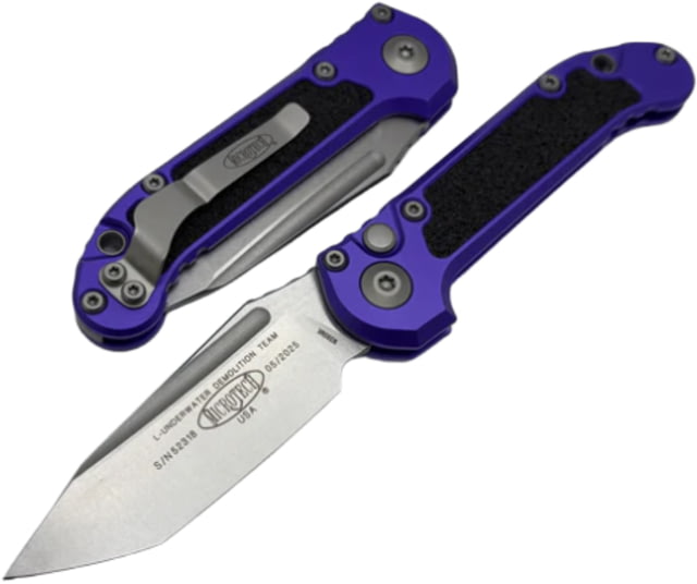 Microtech L.U.D.T. T/E Gen III Stonewash Standard Folding Knife Purple - Microtech