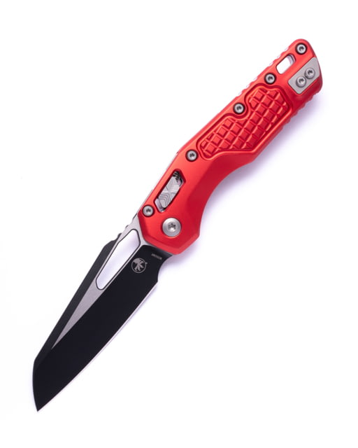 Microtech MSI S/E Black Standard Aluminum Frag 3.88in Folding Knife Red - Microtech